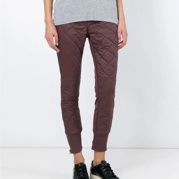 Stella McCartney x Adidas Quilted Pants in Burgundy - Size Large - Picture 2 of 11